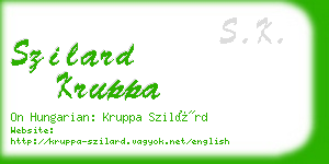 szilard kruppa business card